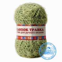 Камтекс Хлопок Травка 245 зеленый разный